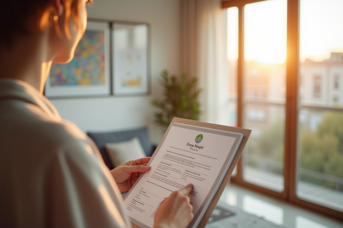 Salon moderne lumineux avec certificat energie