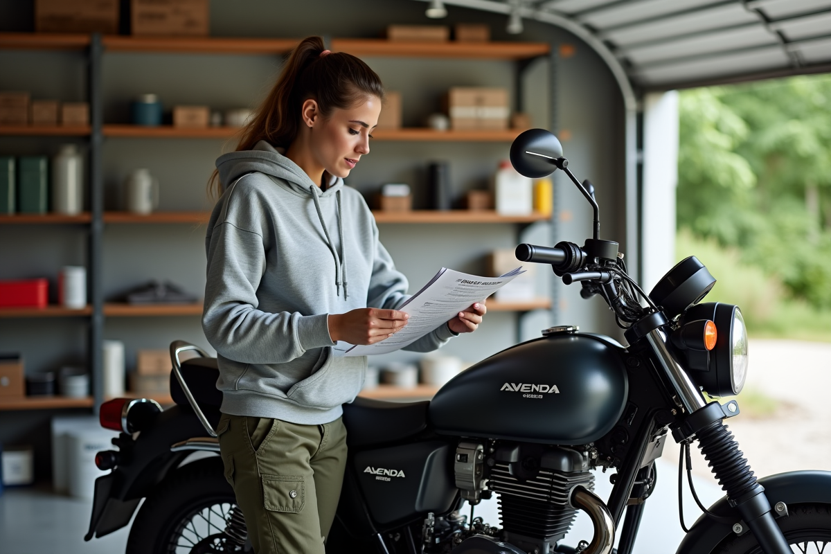 Femme vérifiant le niveau d
