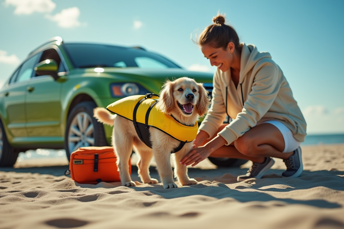 chien plage